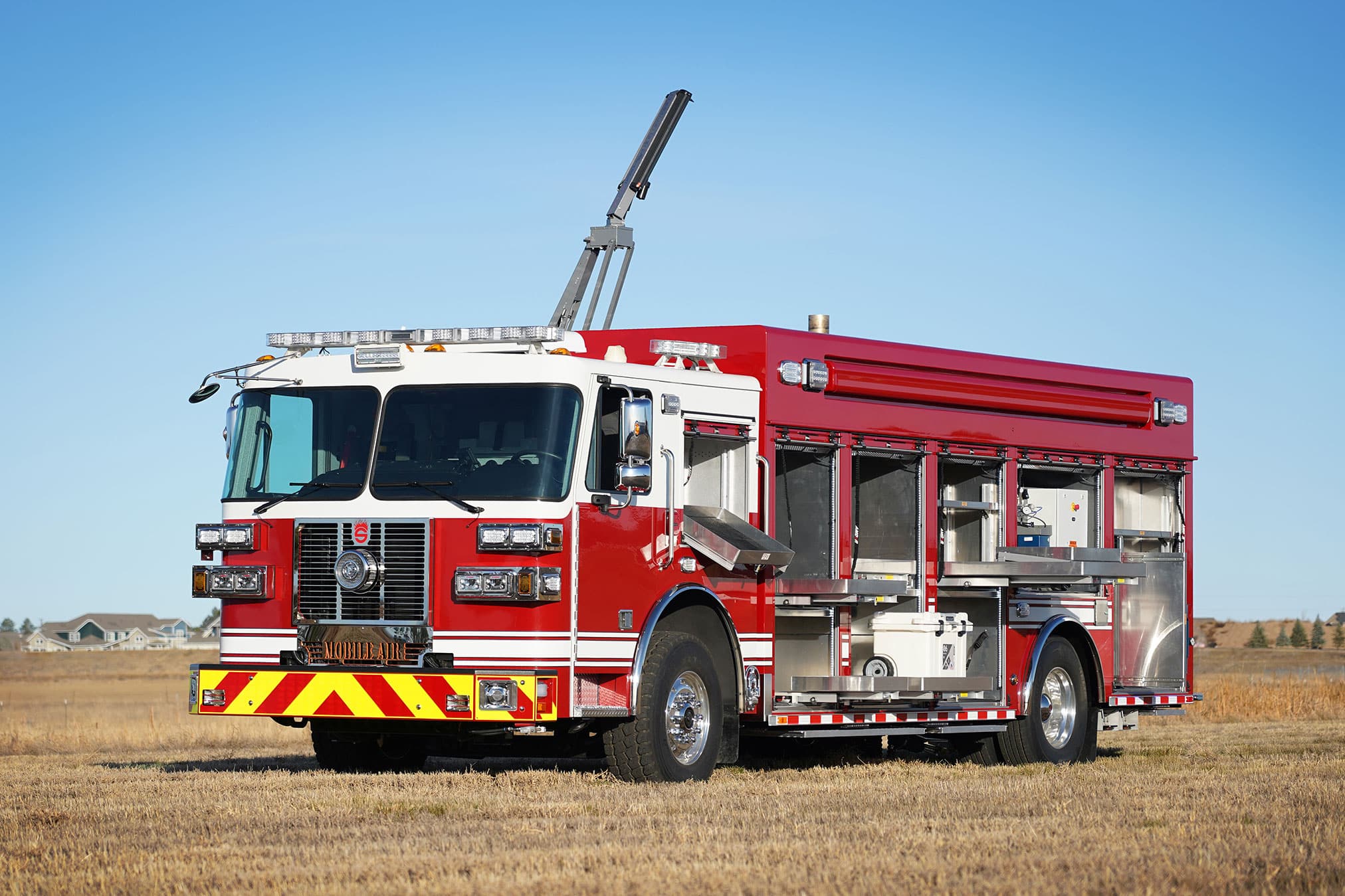 Greensboro Nc Air Light Support Unit, Blue Lights On Fire Trucks In Nc
