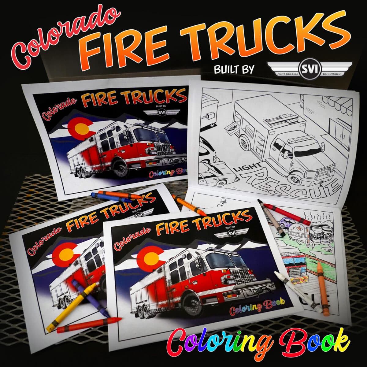 SVI Trucks Downloadable Fire Trucks Coloring Book