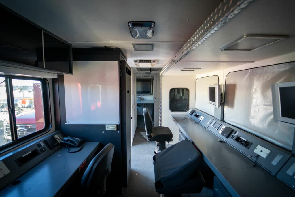 inside of hazmat command center with air conditioning