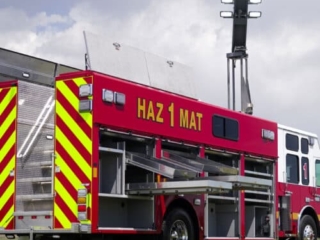 BrevardCounty_FL_hz_1272-Curbside-Open-6 rear curbside open view of Brevard County Fire Rescue walk-in hazmat mobile command center with Command Light extended