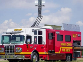 BrevardCounty_FL_hz_1272-Streetside-Open-2 open street side of Brevard County Fire Rescue walk-in hazmat mobile command center with Command Light extended